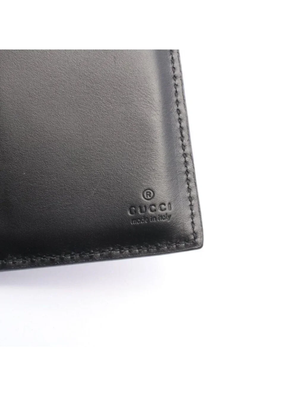 Gucci Bifold Wallet Dorian Guccissima Black Leather